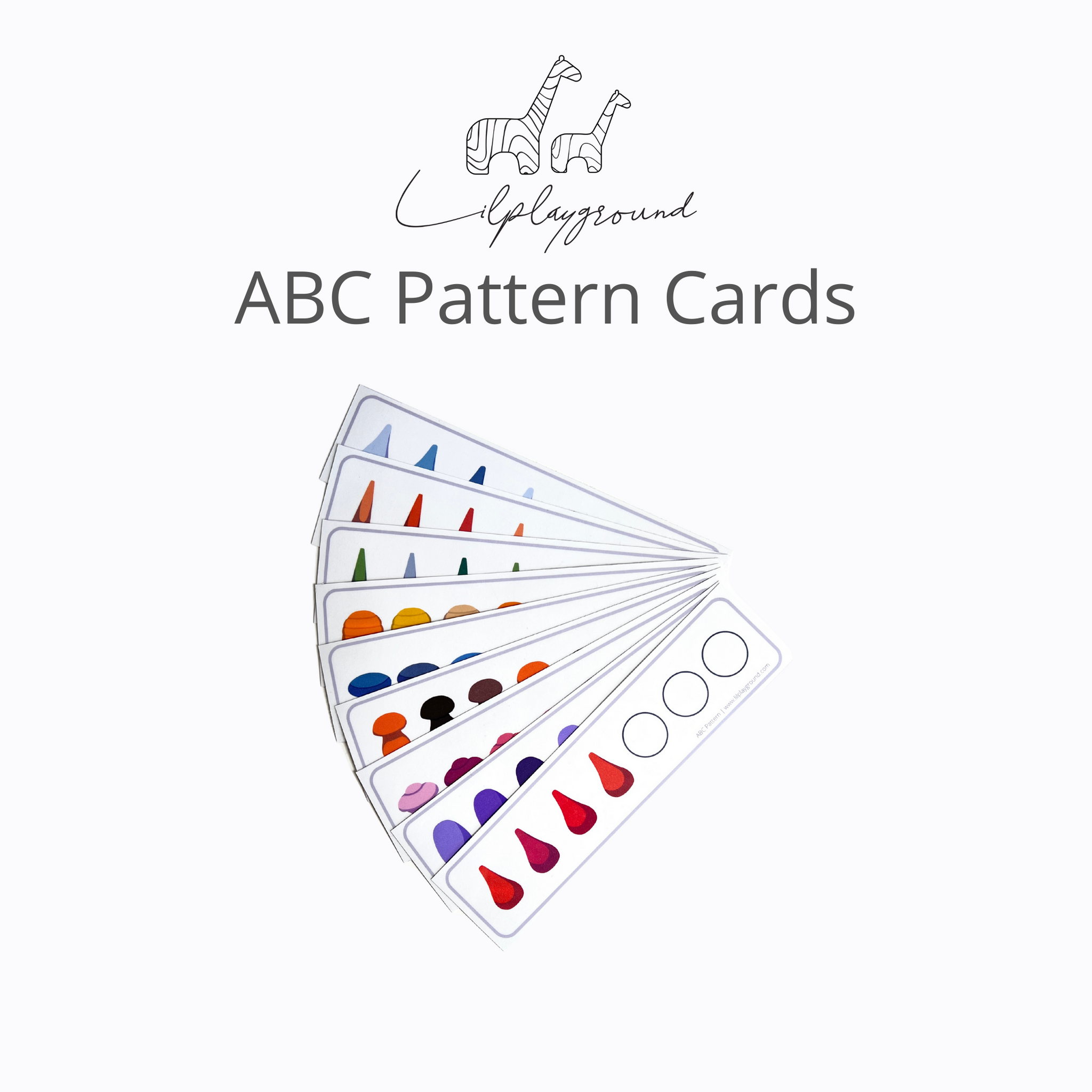 AB and ABC Loose Parts Pattern Matching Template Cards PDF – Lilplayground