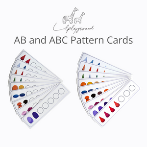 AB and ABC Loose Parts Pattern Matching Template Cards PDF