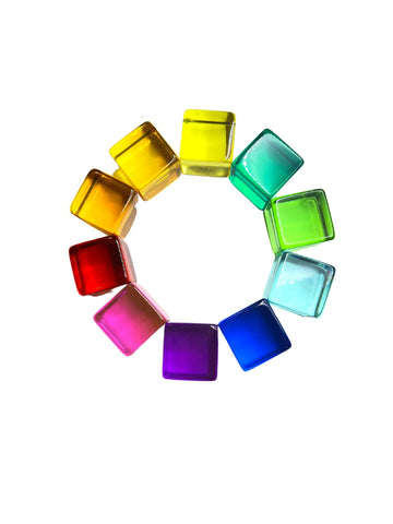 Lilplayground Colourful Acrylic Cubes Loose Parts Sets | 3pcs Window House