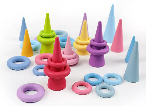 Lil'Playground Wooden Rings and Trees Pastel