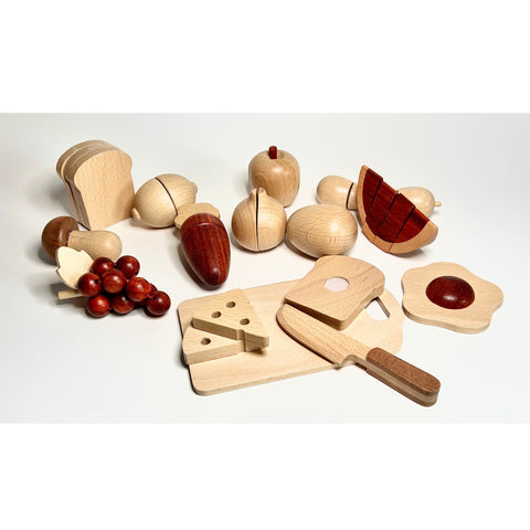 Lil'Playground 30pcs Wooden Food Set