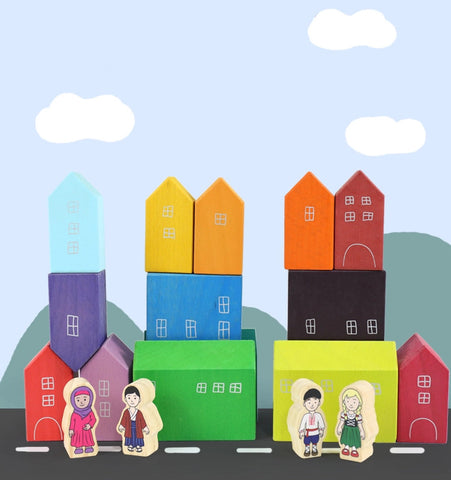 Lil'Playground Wooden Building Set Houses
