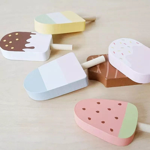 Wooden Ice Cream Counter 15pcs Set