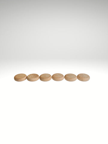 6 pcs Natural Loose Parts Wooden Coins Toddlers | Open Ended Play | Creative | Imagination | Mandala