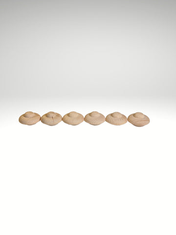 6 pcs Natural Loose Parts Wooden Flowers Toddlers | Open Ended Play | Creative | Imagination | Mandala