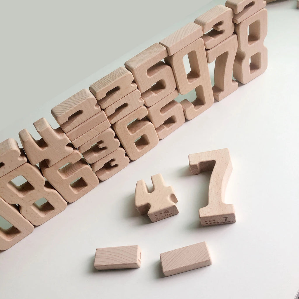 Wooden Number Blocks – Lil'Playground