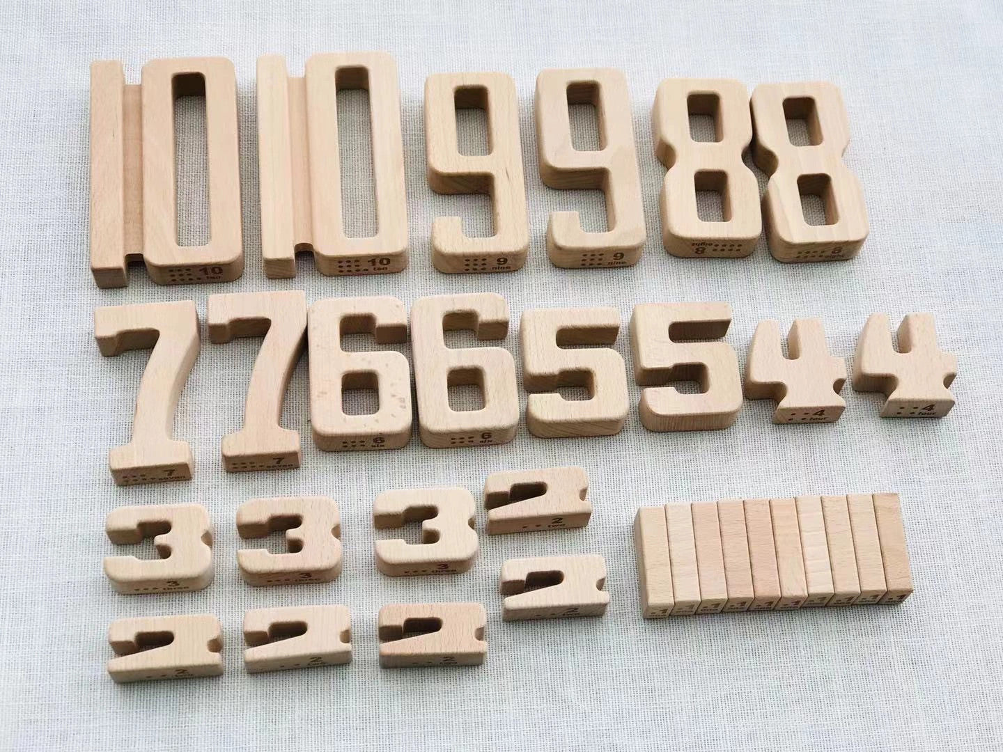 Wooden Numbers, Block Style Numbers, Paintable Numbers, Build-A-Cross