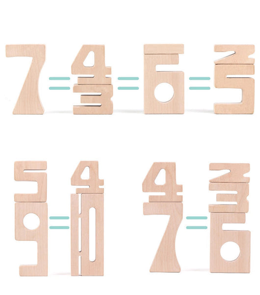 Wooden Number Blocks