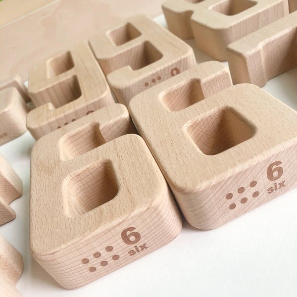 Wooden Number Blocks